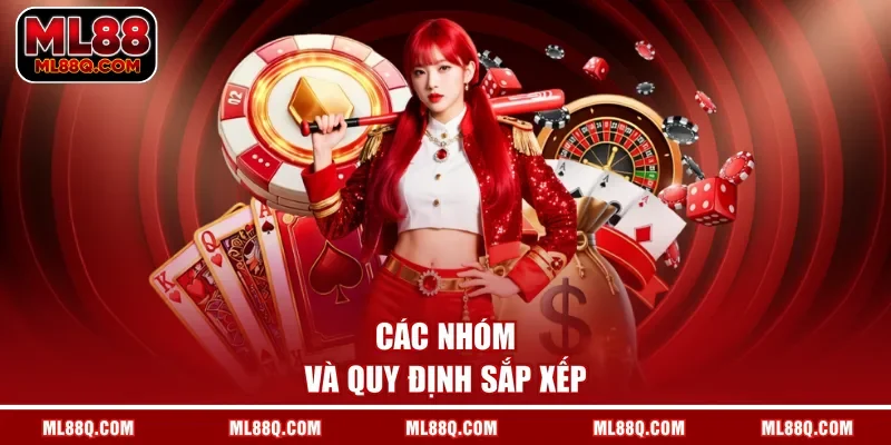 Các nhóm và quy định sắp xếp